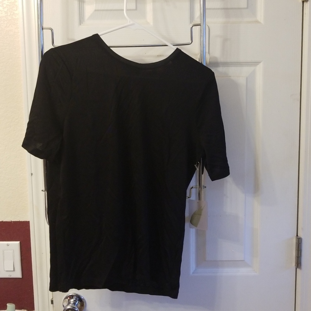 Black Top with Zipper Detailing on back